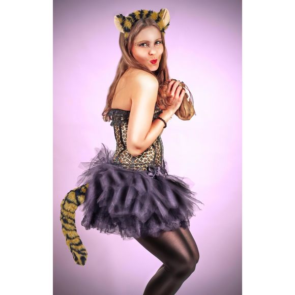 Animal Costume Set - Lion, Tiger, Zebra With Ear And Tail - Jungle Party🥸 - Picture 4 of 7